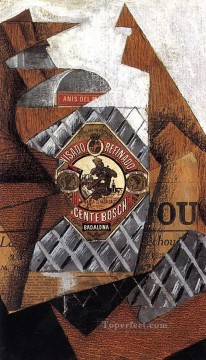 la botella de anís del mono 1914 Juan Gris Pinturas al óleo